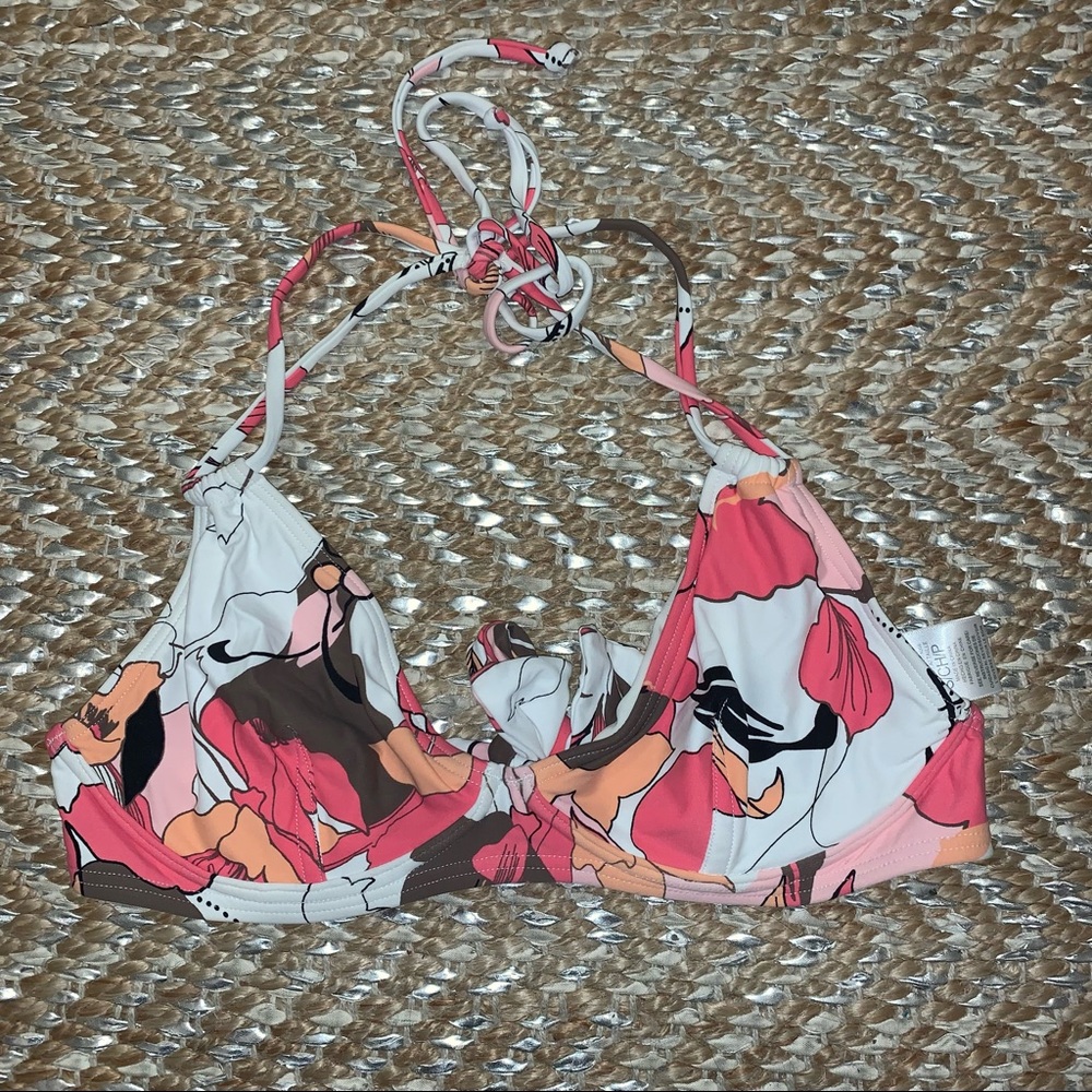 DKNY Floral Underwire Bikini Top